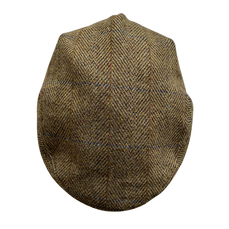 Striped Gray New Wool Flat Cap - Newsboy Cap Ivy 评论和价格