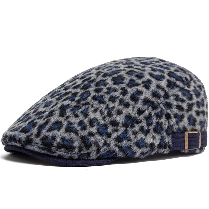 1pc Women Men Leopard Print Fl - Newsboy Cap Ivy 评论和价格