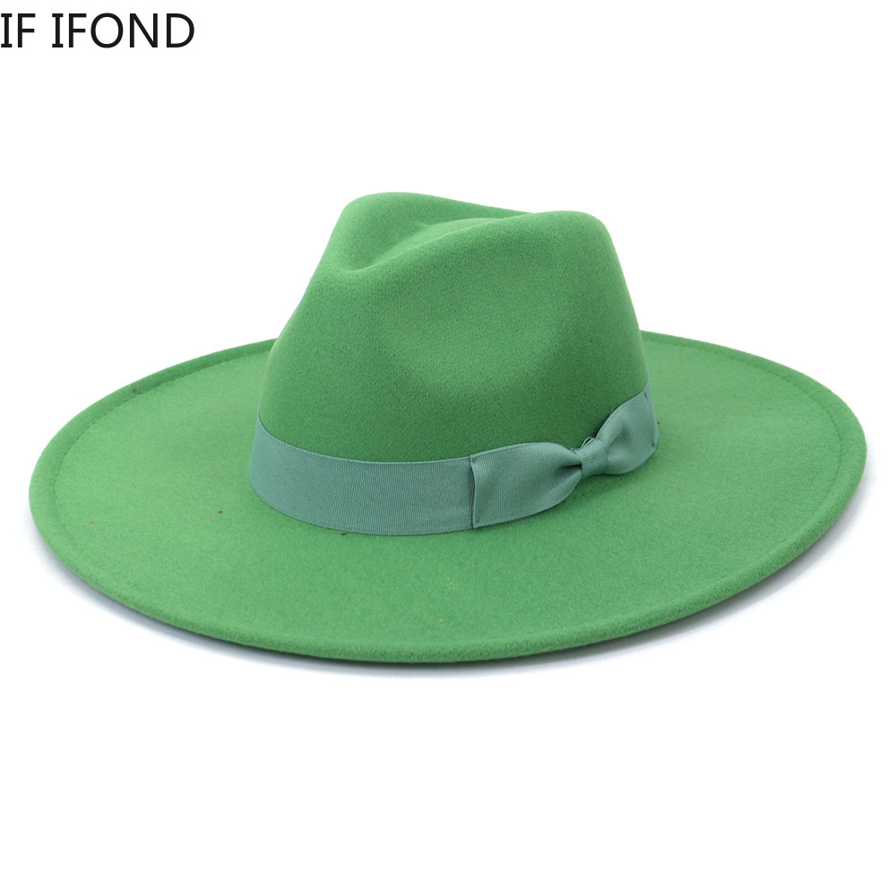Big Wide Brim Women Hats 2021  - Fedora Hat Wool 评论和价格