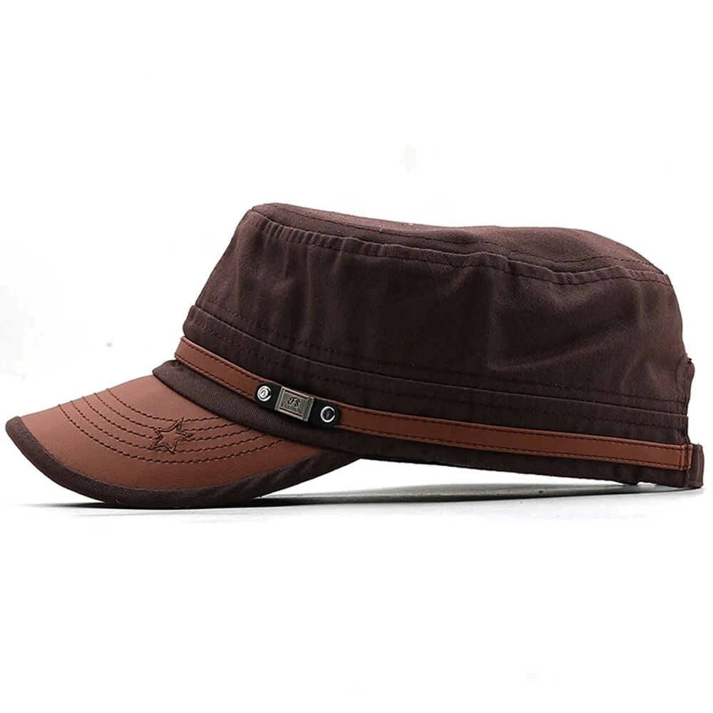 Casual Cadet Hat Man Flat Top  - Snapback Hat Flat 评论和价格