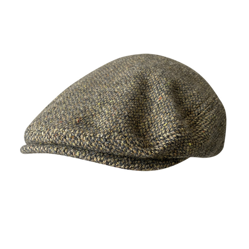 New Wool Flat Cap Men's Golf C - Newsboy Cap Ivy 评论和价格