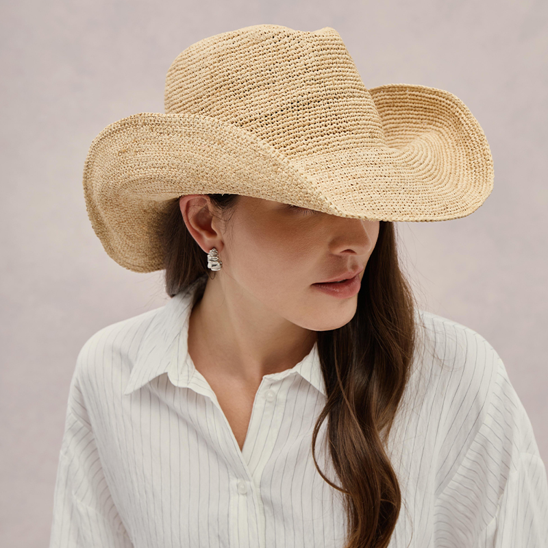 Premium Raffia Straw Hat Luxur - Cowboy Hat Straw 评论和价格